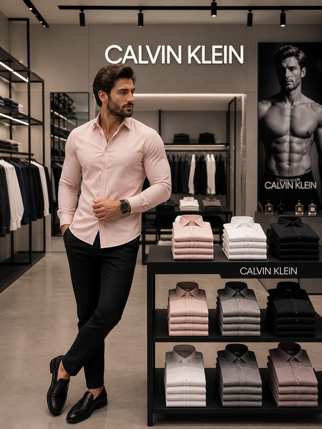 CALVIN KLEIN Satin Shirt For Men