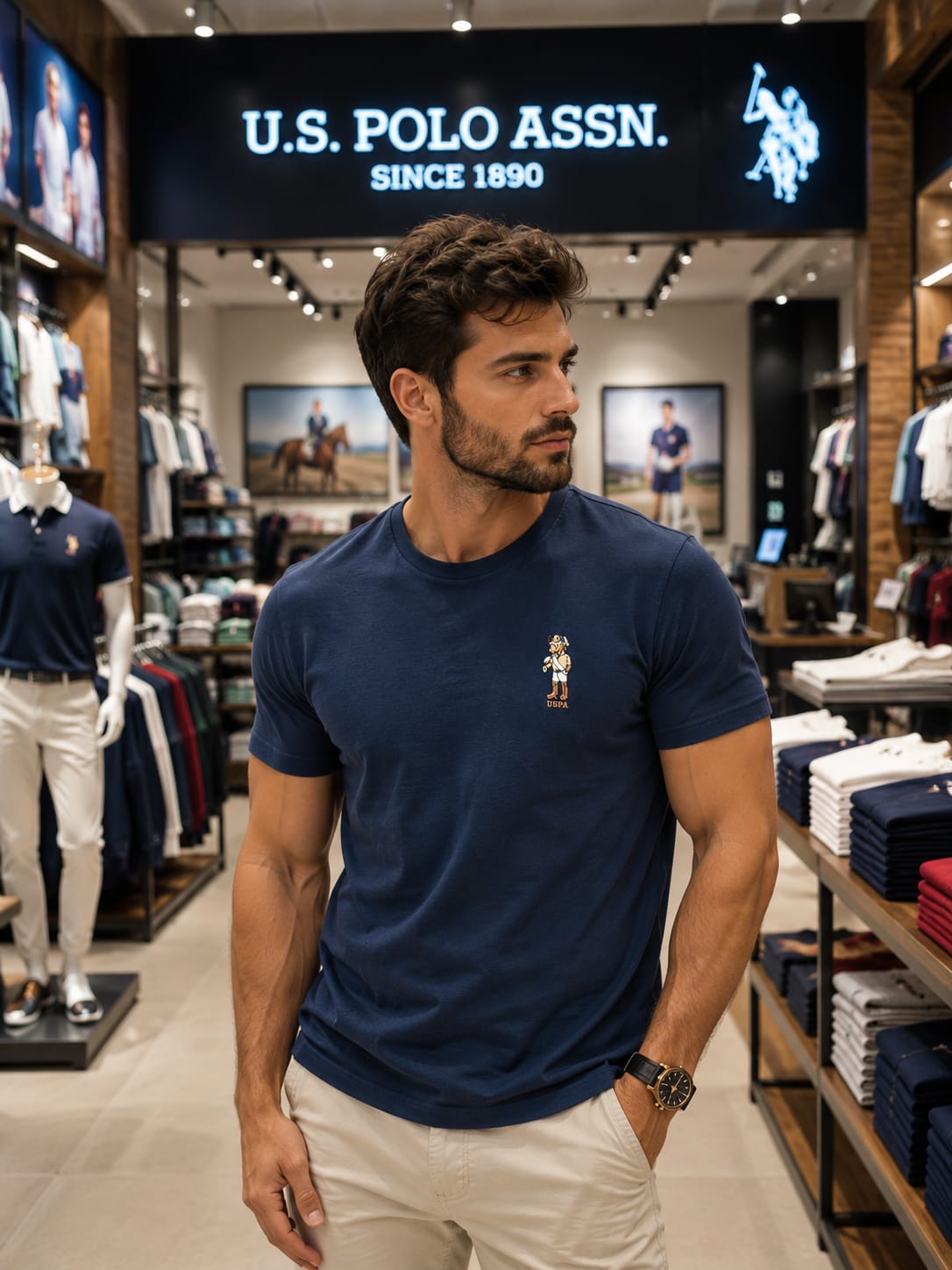 U. S. P. A. Round Neck Tshirt