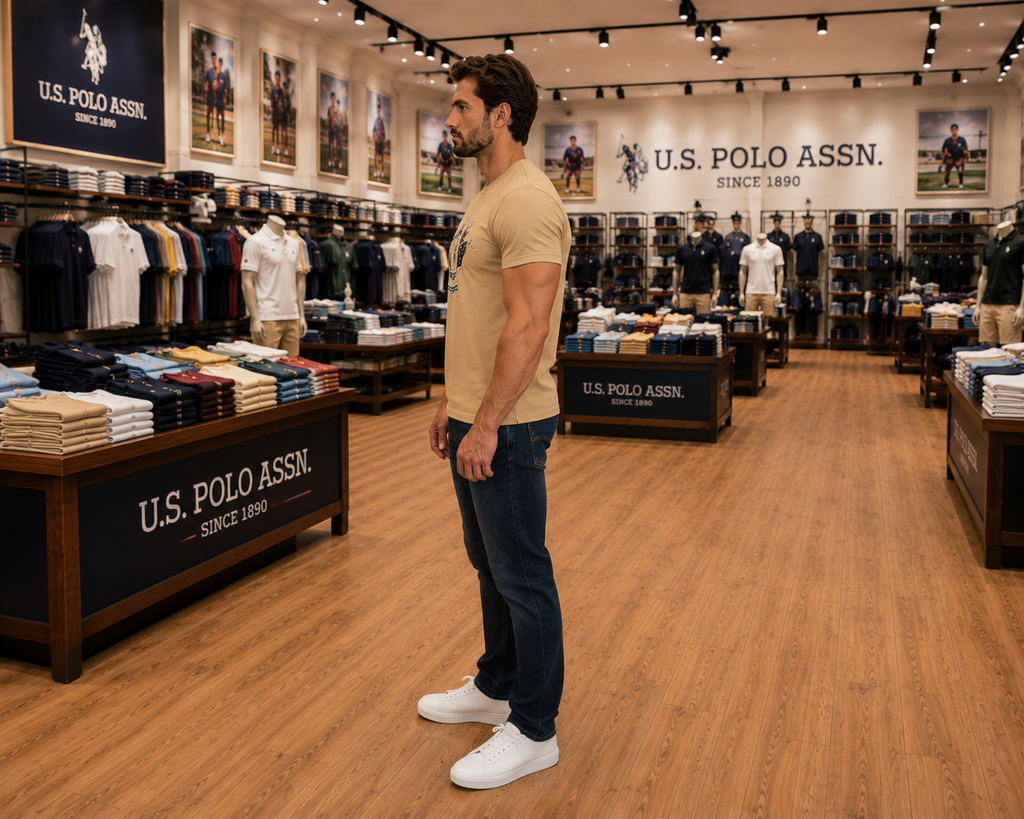 U. S. P. A. Round Tshirt For Men