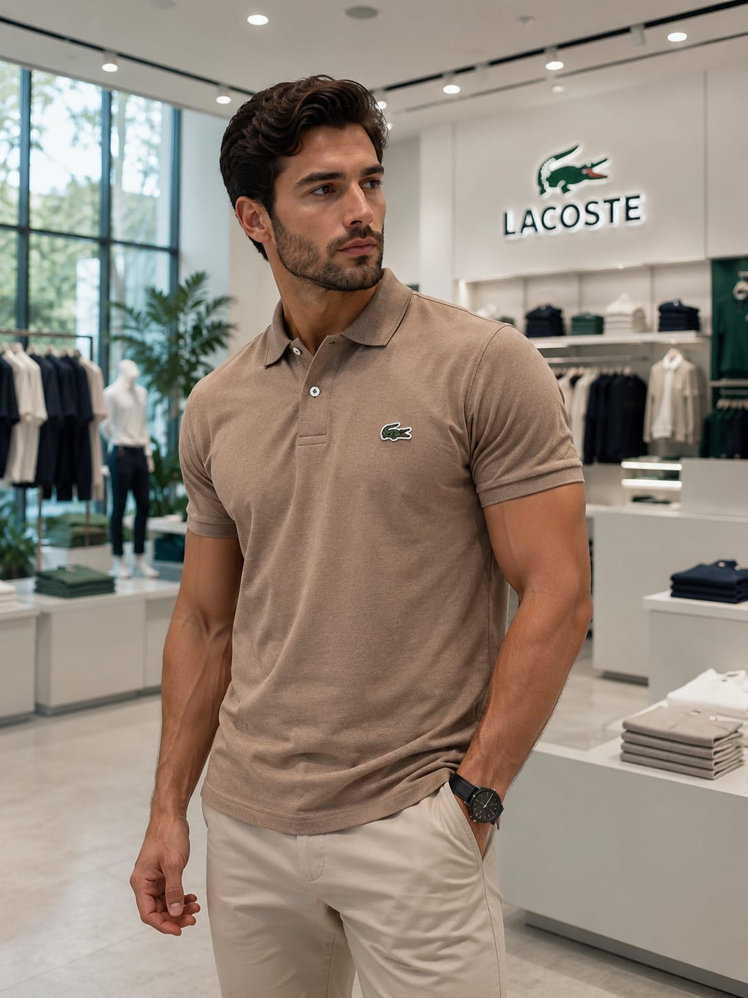 LACOSTE Collar Tshirt For Men