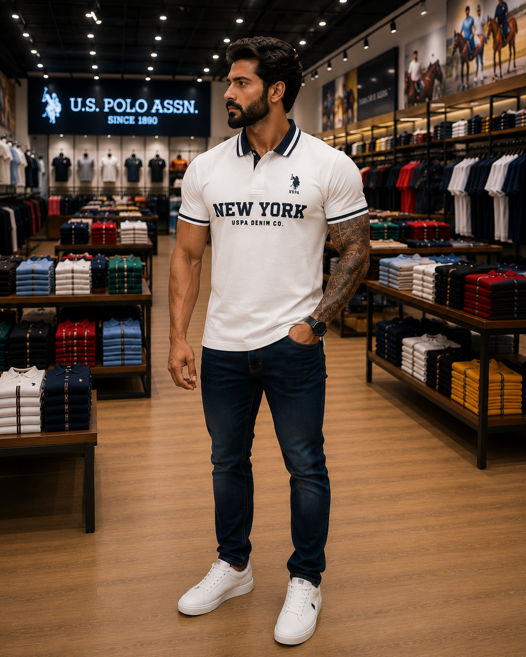 U. S. P. A. Polo Tshirt For Men