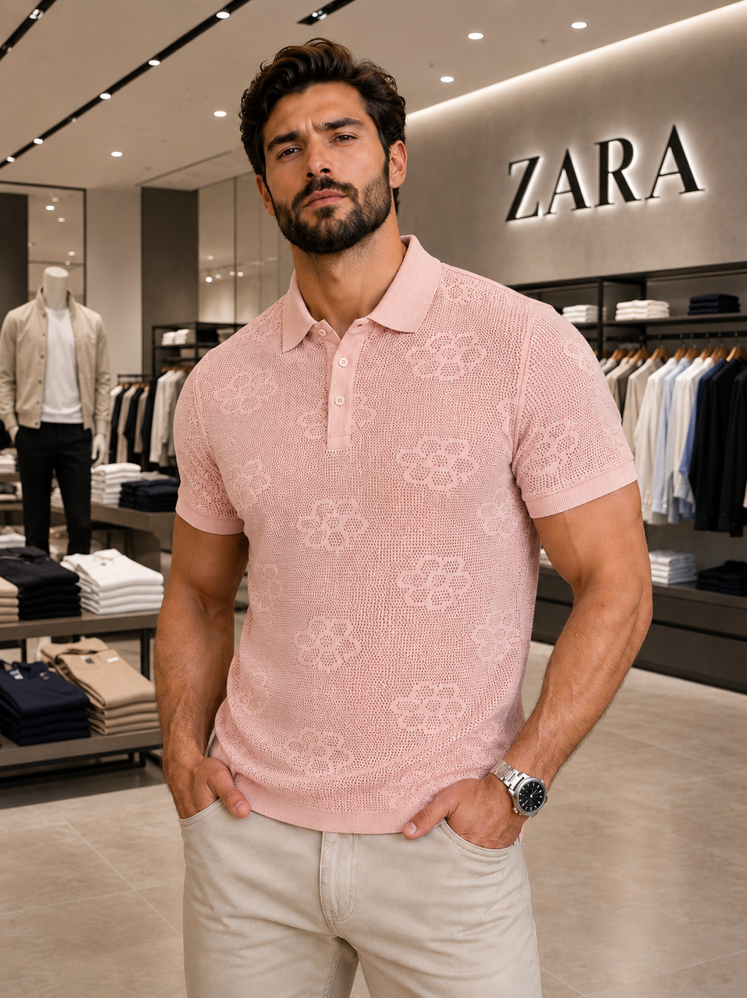 ZARA Flatnet Tshirt For Men