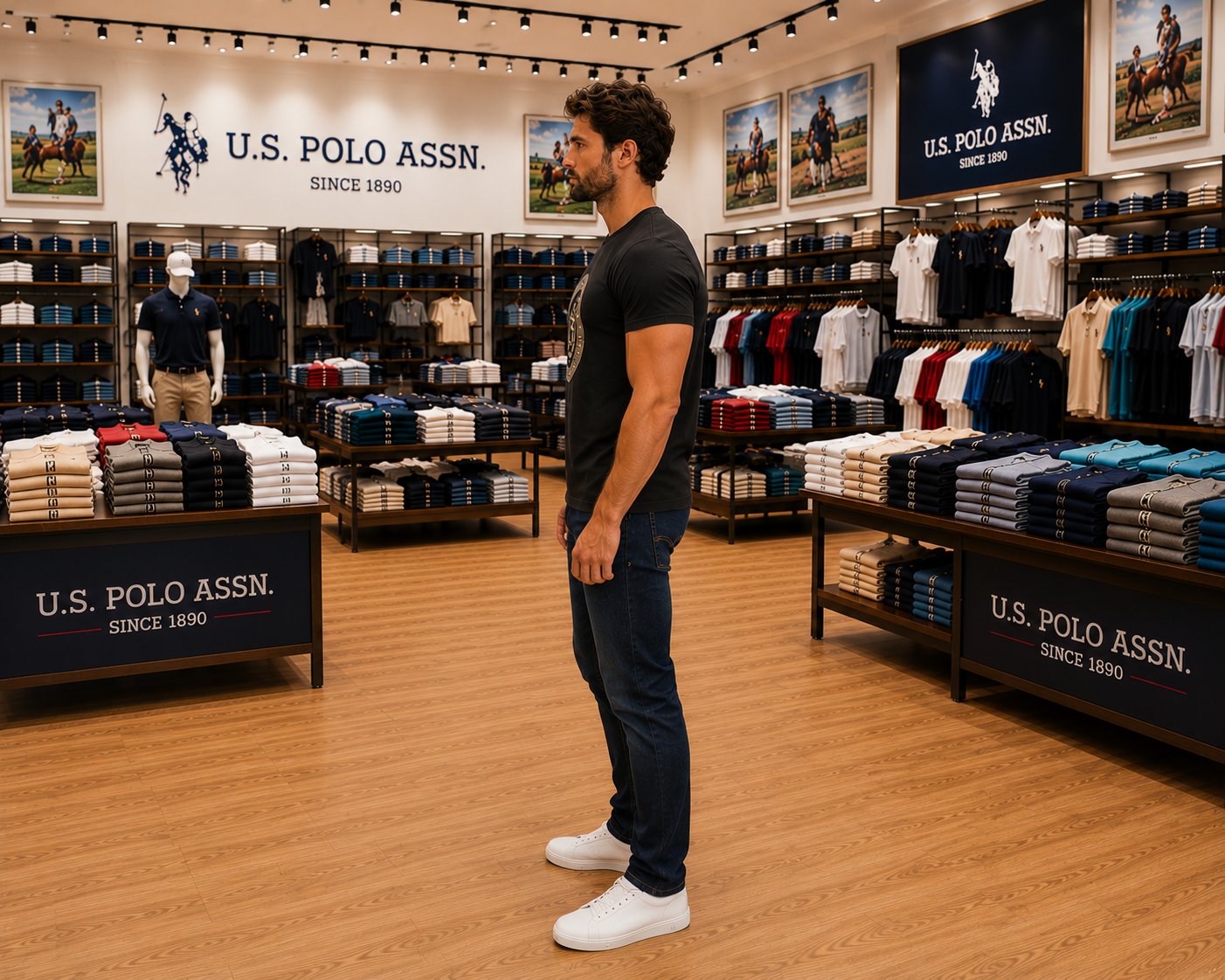 U. S. P. A. Round Tshirt For Men