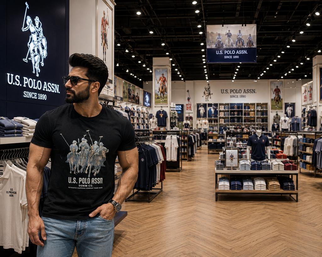 U. S. P. A. Round Tshirt For Men