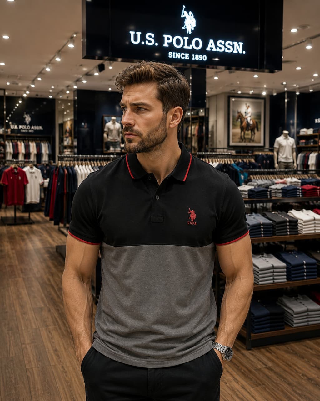 U. S. P. A. Polo Tshirt For Men