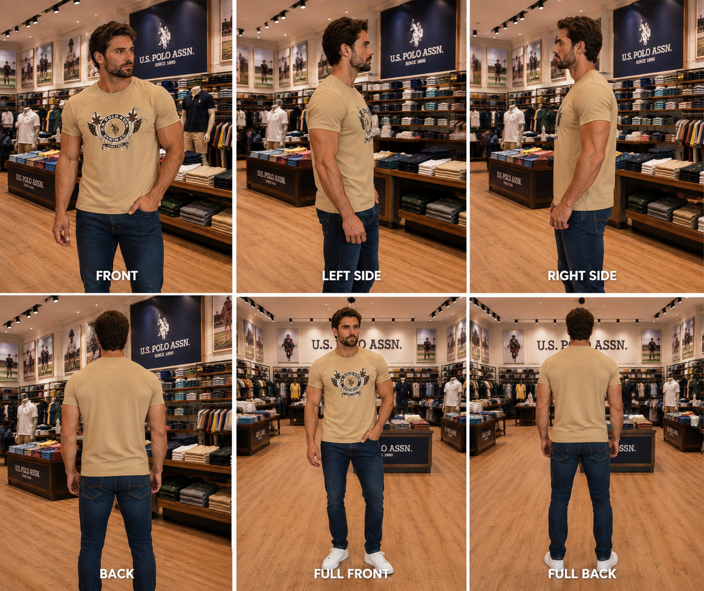 U. S. P. A. Round Tshirt For Men