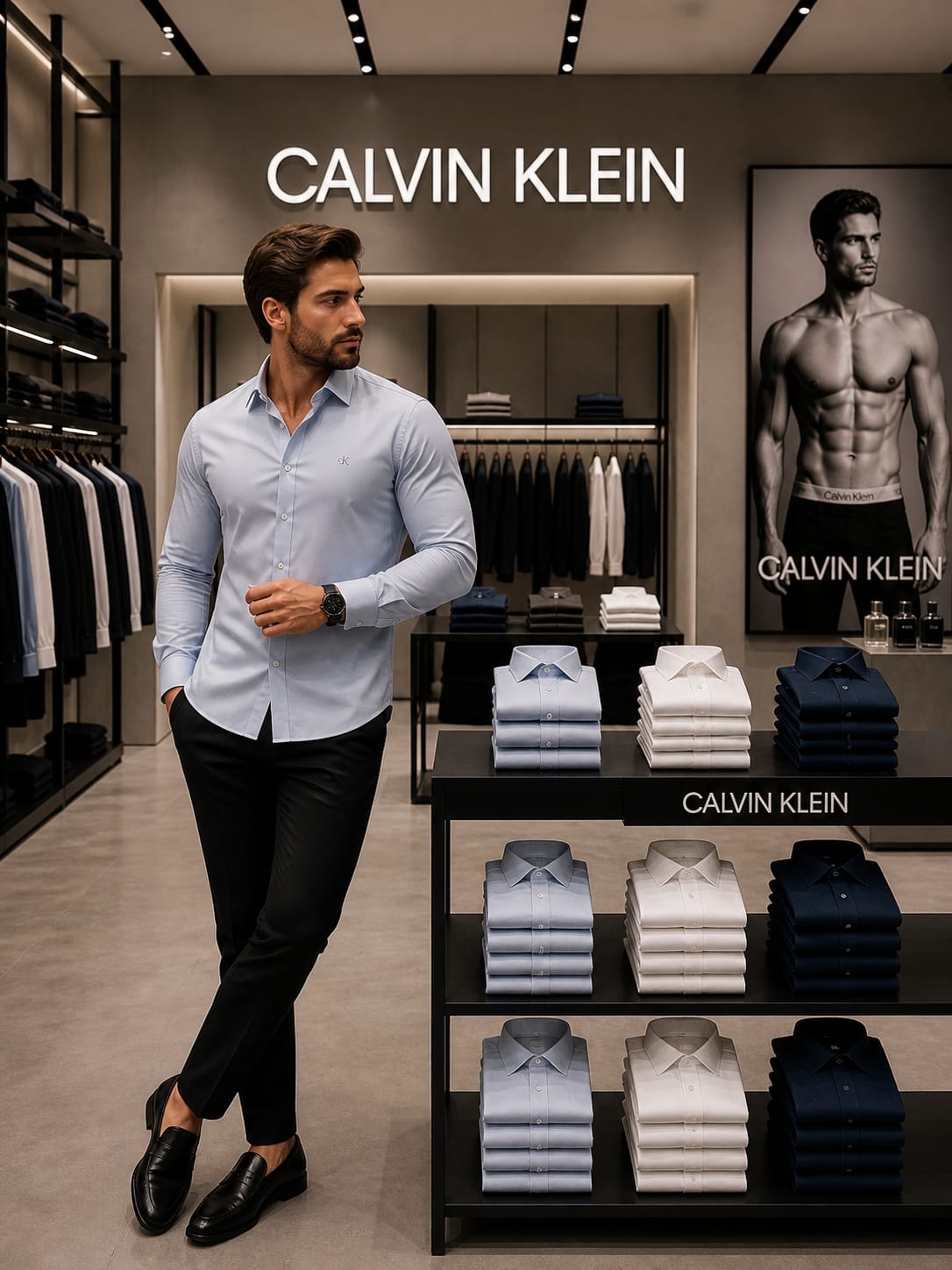 CALVIN KLEIN Satin Shirt For Men