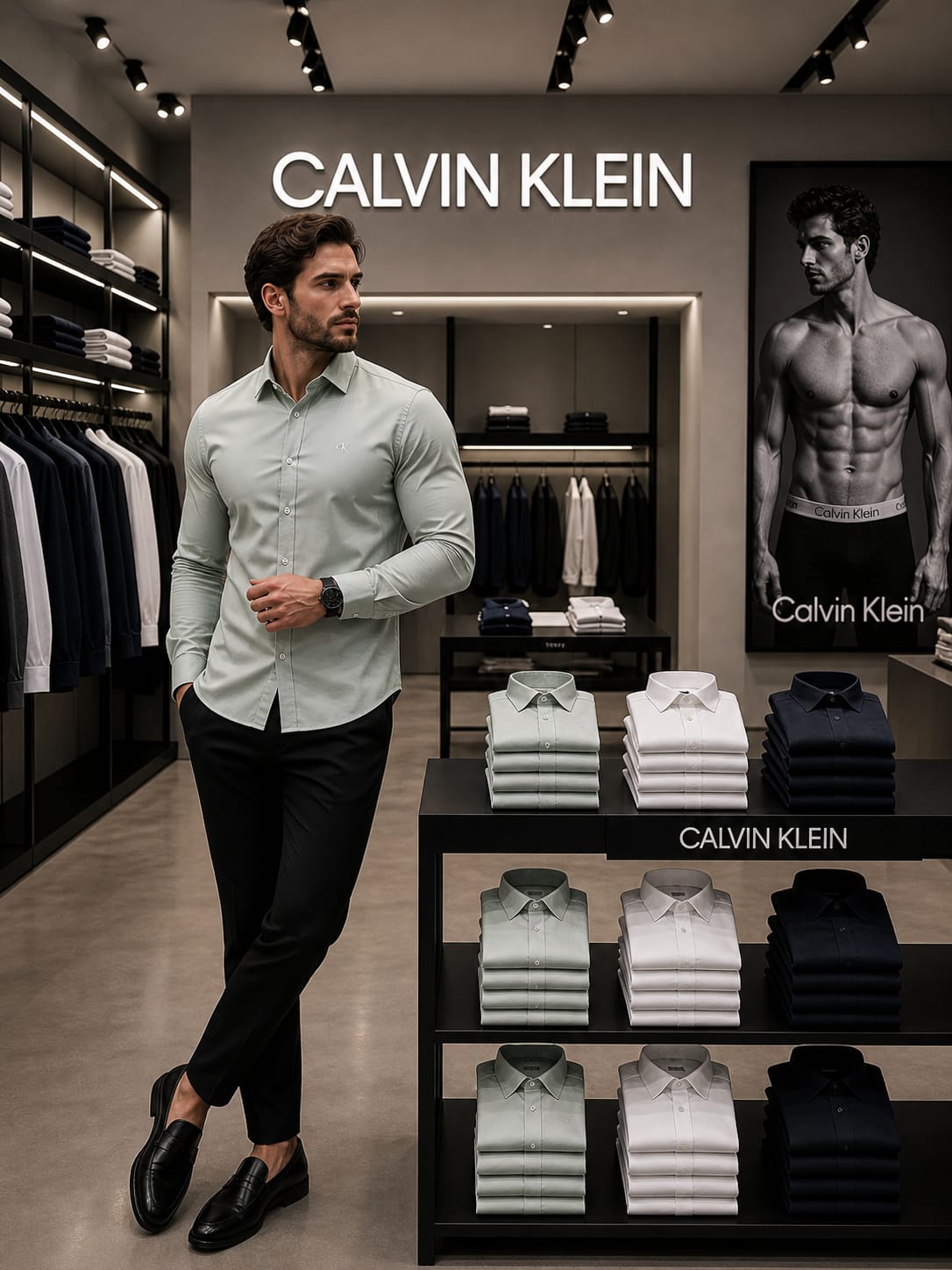CALVIN KLEIN Satin Shirt For Men