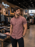 U. S. P. A.  Half Sleeves Linen  Shirt For Men