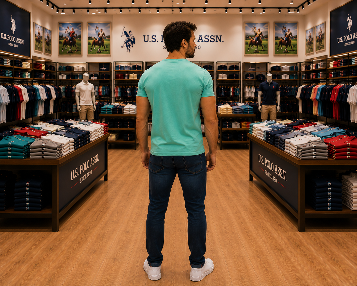 U. S. P. A. Round Tshirt For Men