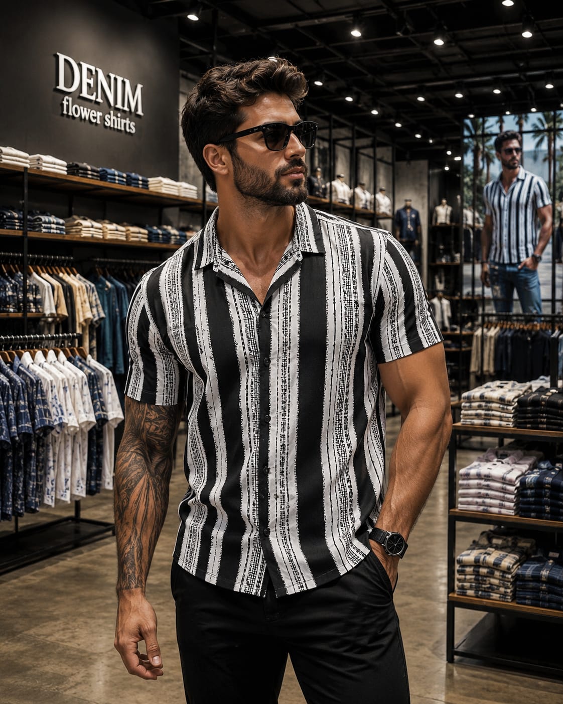DENIM & FLOWER Shirt For Men