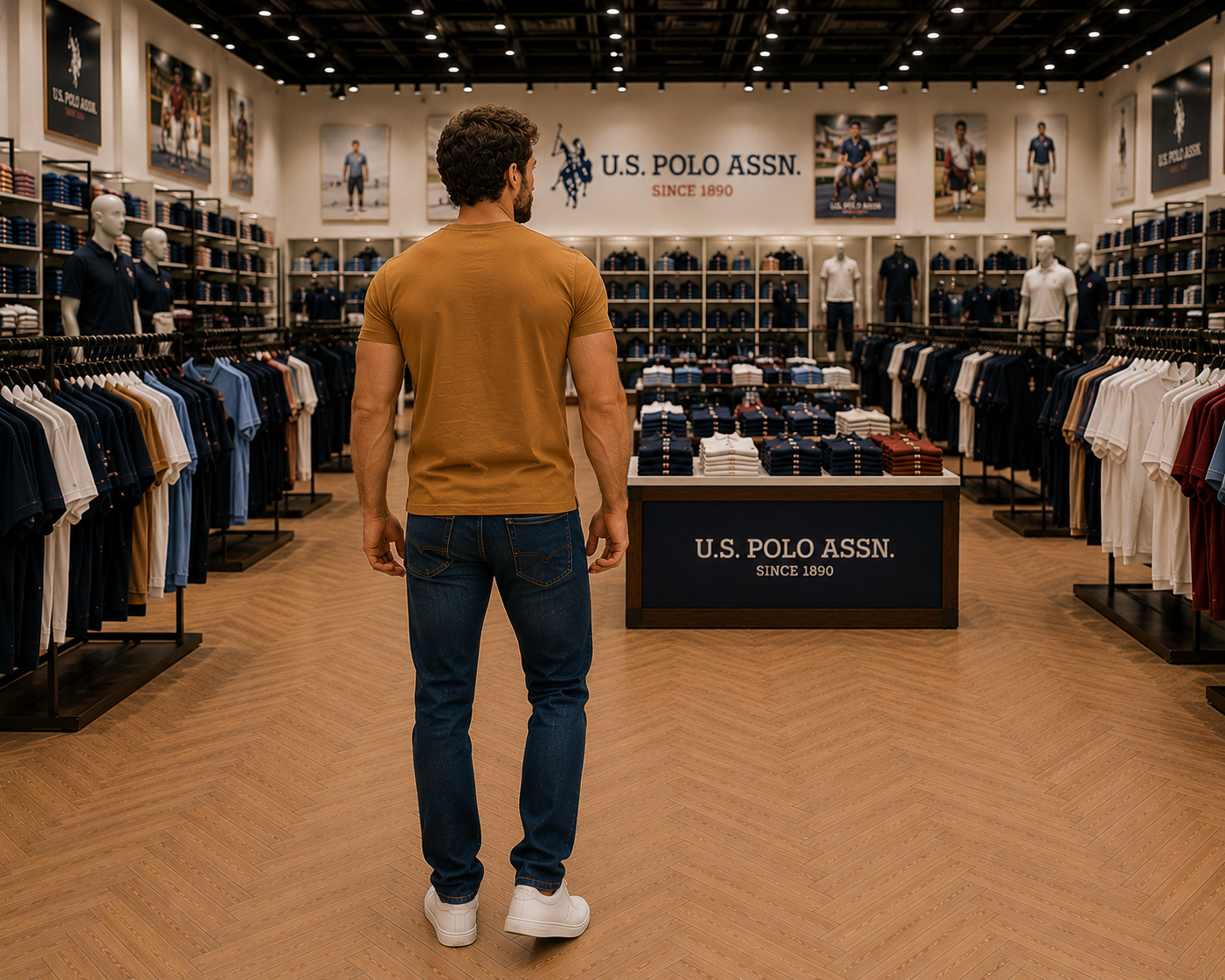U. S. P. A. Round Tshirt For Men