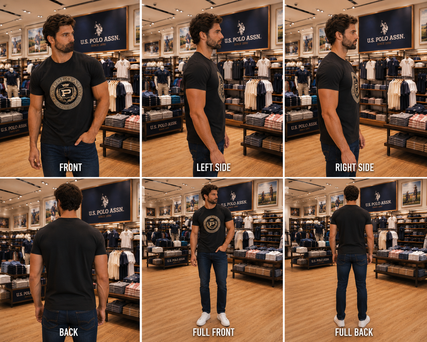U. S. P. A. Round Tshirt For Men