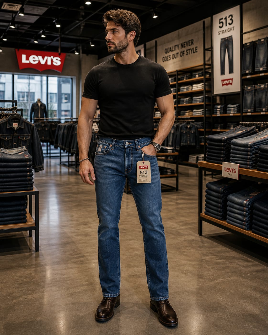 LEVI'S 513 Straight Fit Jeans For Men