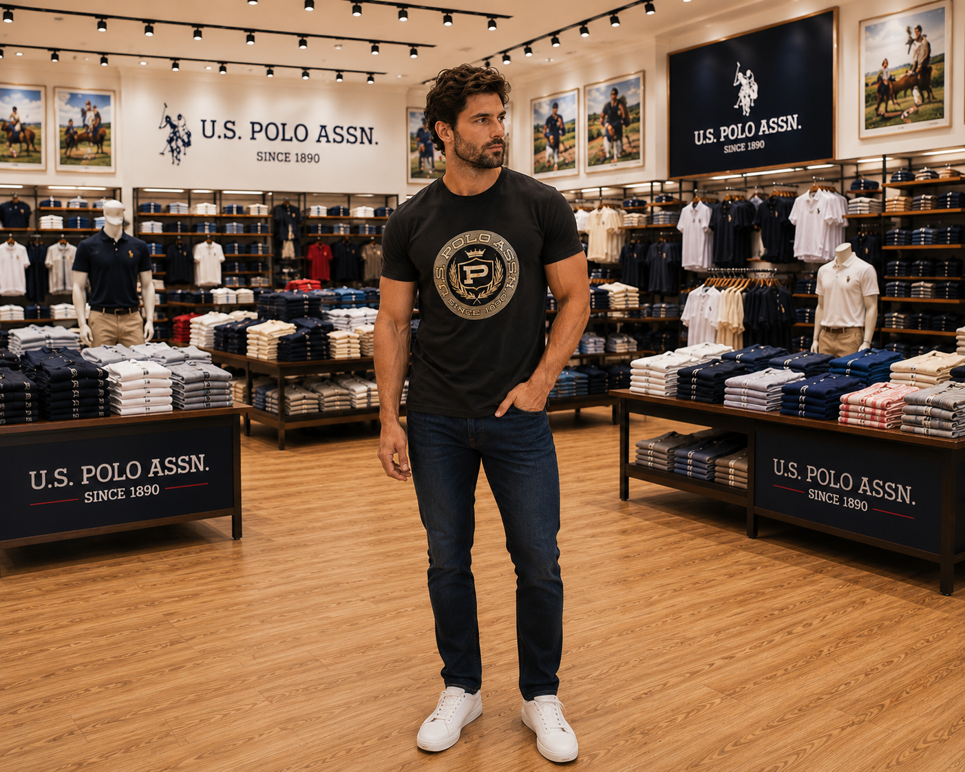 U. S. P. A. Round Tshirt For Men