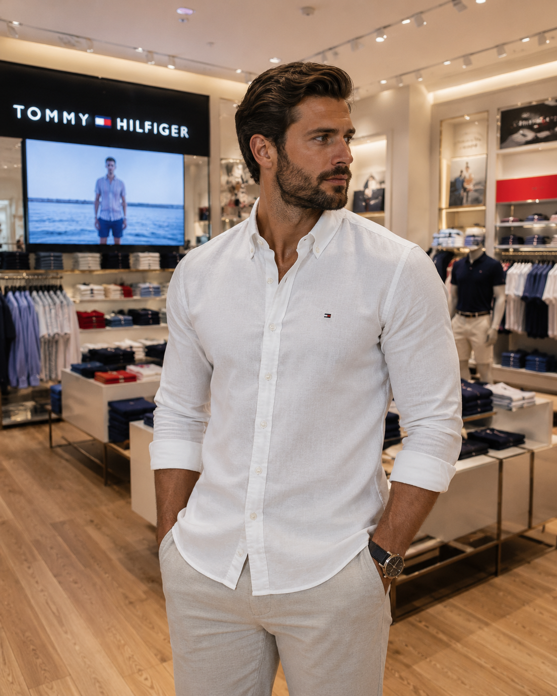 CALVIN KLEIN Linen Shirt for Men