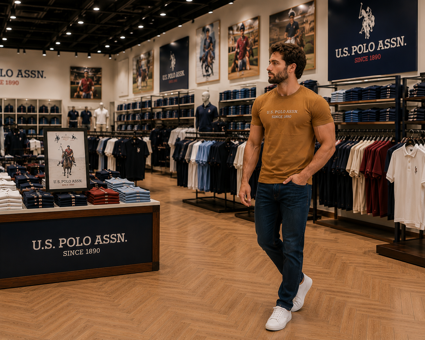 U. S. P. A. Round Tshirt For Men