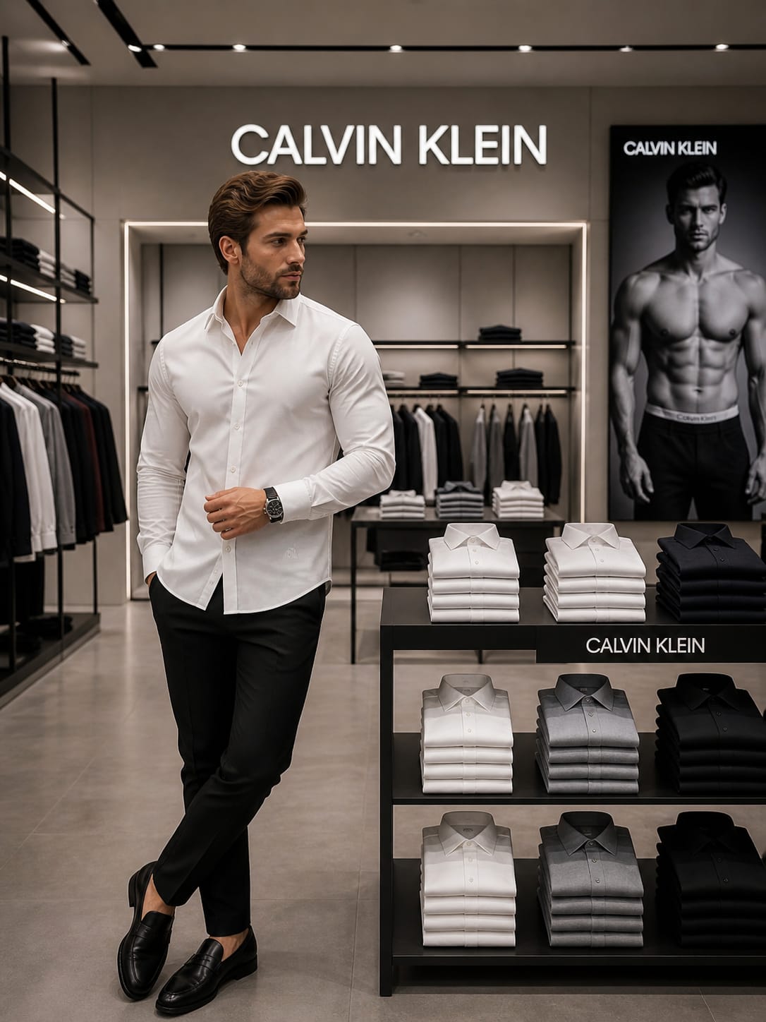 CALVIN KLEIN Satin Shirt For Men