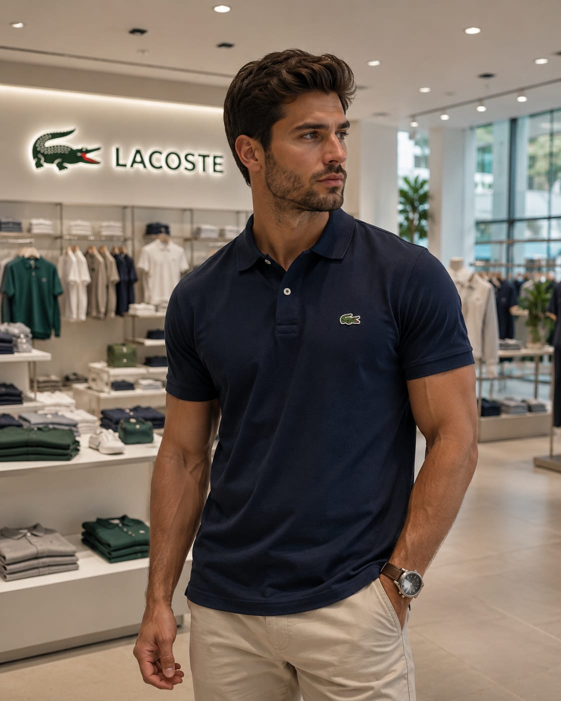 LACOSTE Collar Tshirt For Men