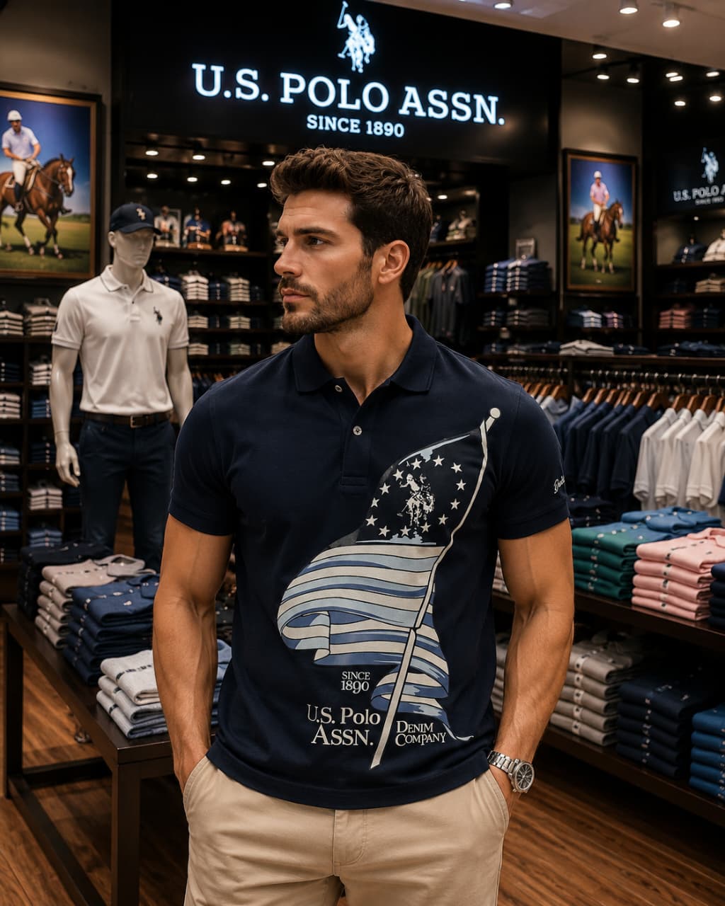 U. S. P. A. Polo Tshirt For Men