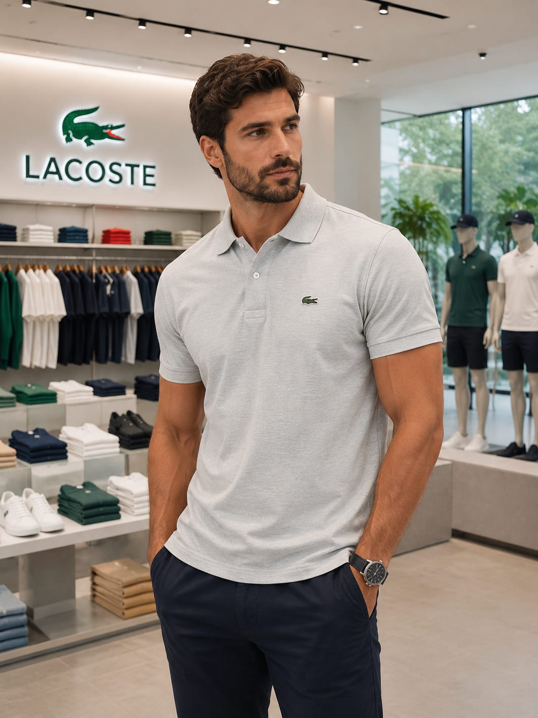 LACOSTE Collar Tshirt For Men