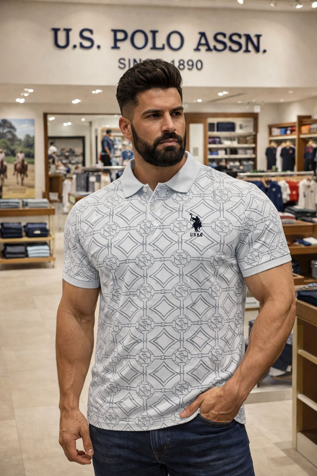 U. S. P. A. Polo Tshirt For Men