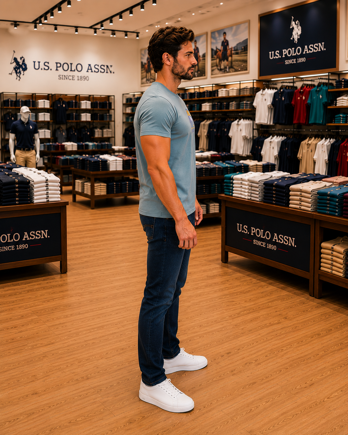 U. S. P. A. Round Tshirt For Men