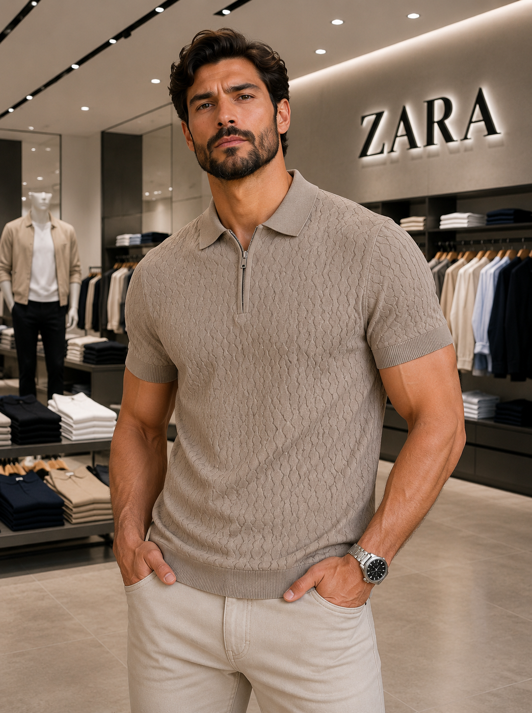 ZARA Flatnet Tshirt For Men