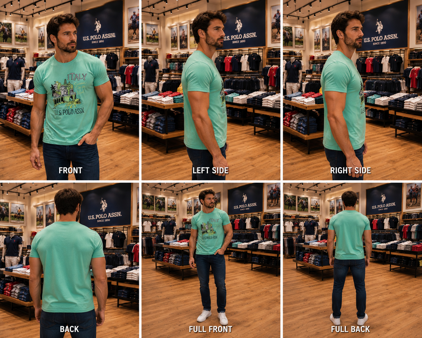 U. S. P. A. Round Tshirt For Men