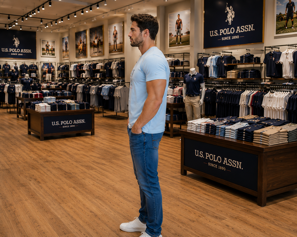 U. S. P. A. Round Tshirt For Men
