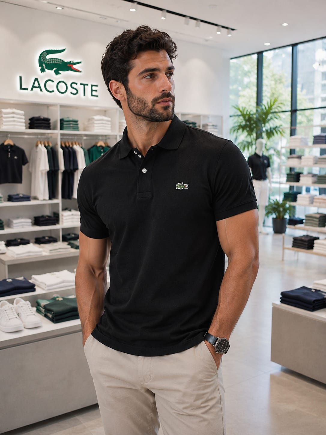 LACOSTE Collar Tshirt For Men