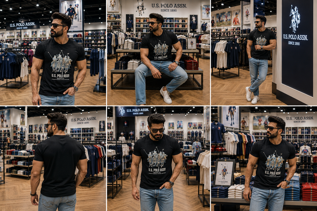 U. S. P. A. Round Tshirt For Men