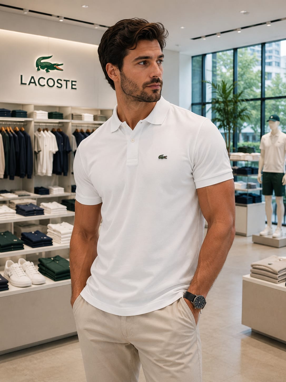 LACOSTE Collar Tshirt For Men