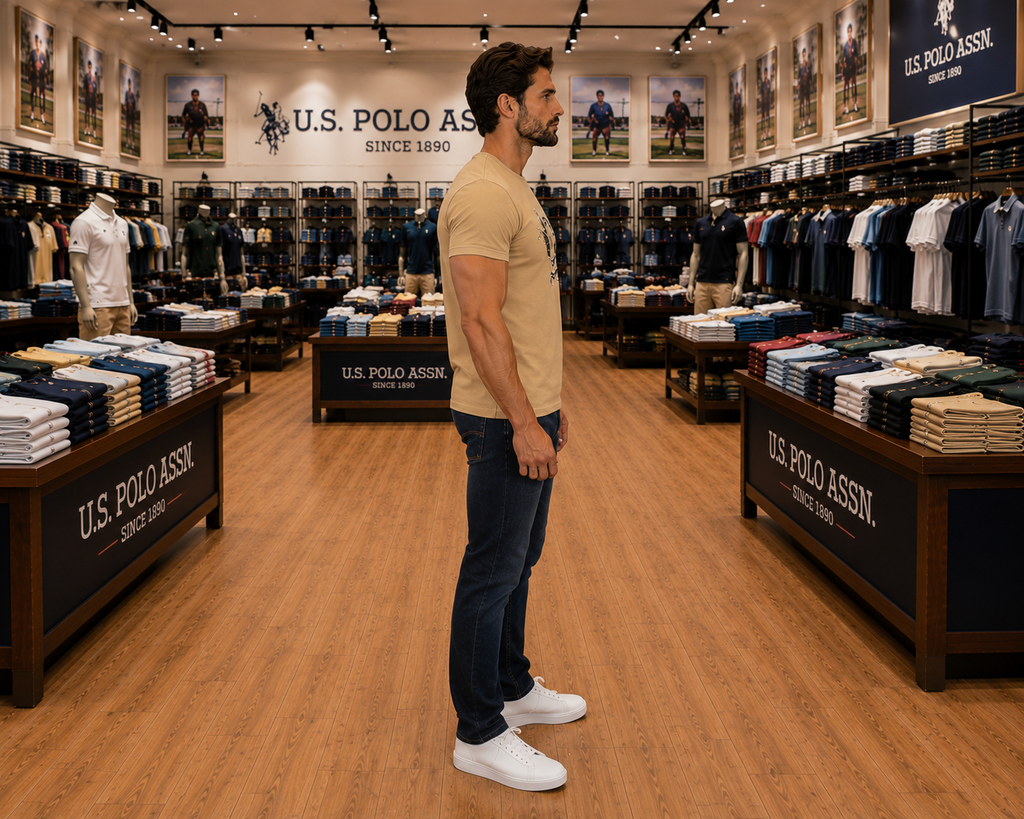 U. S. P. A. Round Tshirt For Men