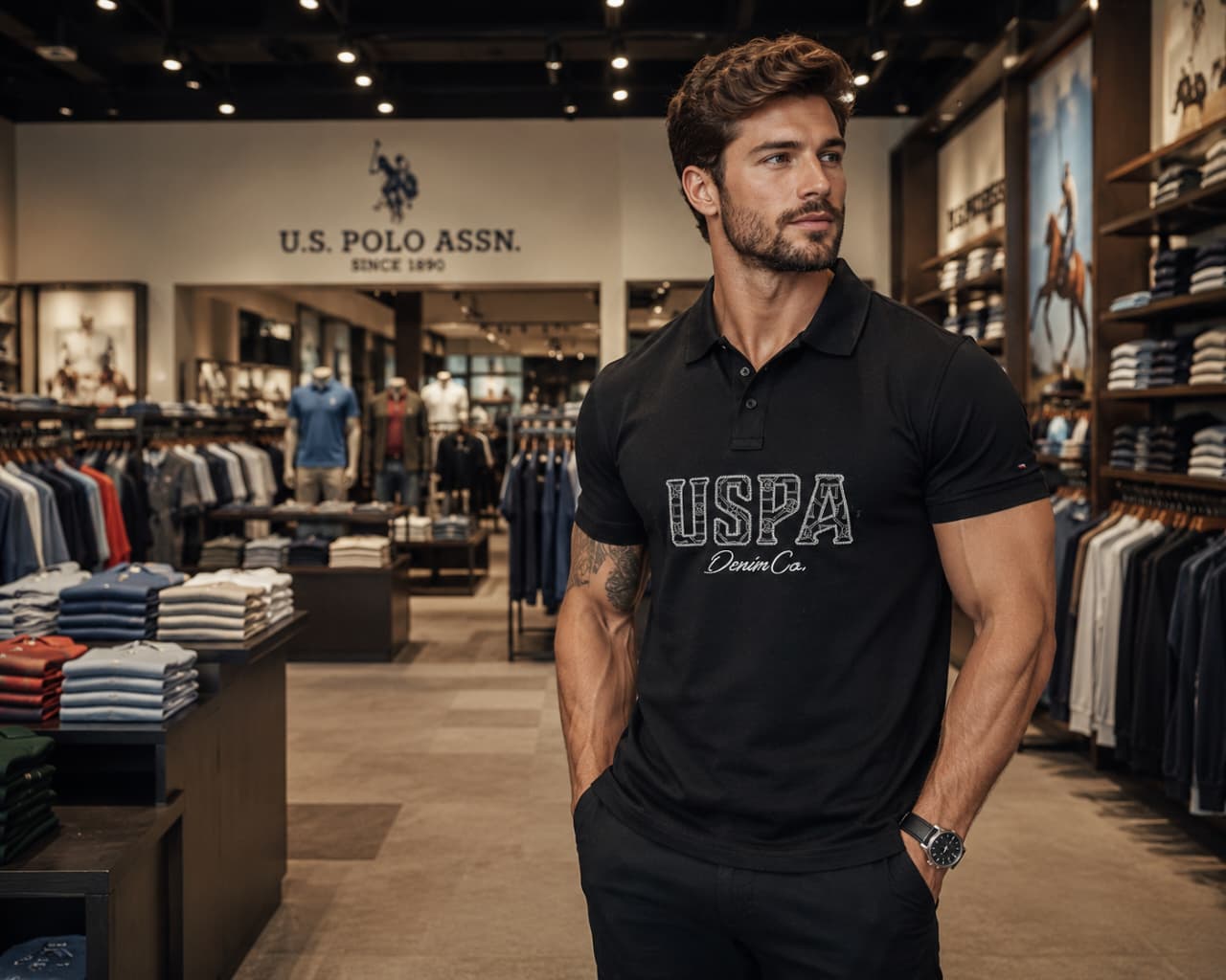 U. S. P. A. Polo Tshirt For Men
