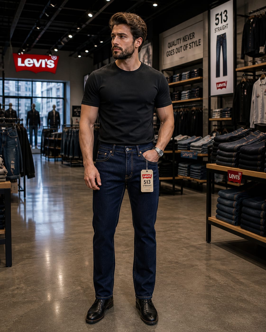 LEVI'S 513 Straight Fit Jeans For Men