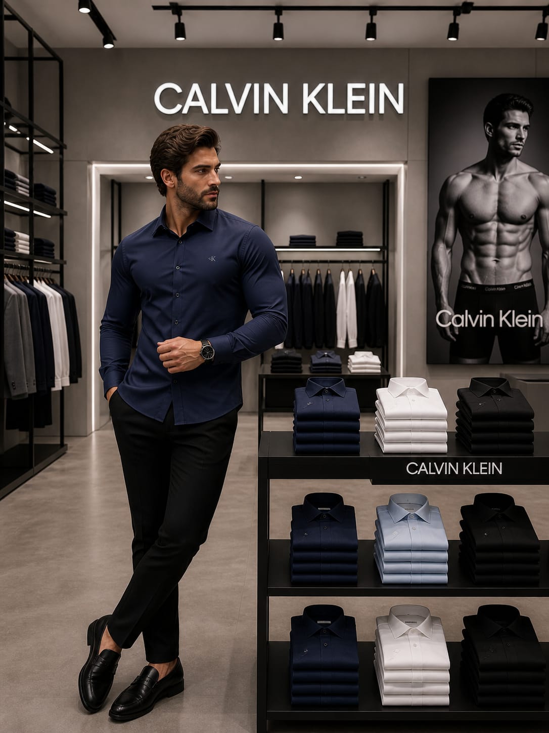 CALVIN KLEIN Satin Shirt For Men
