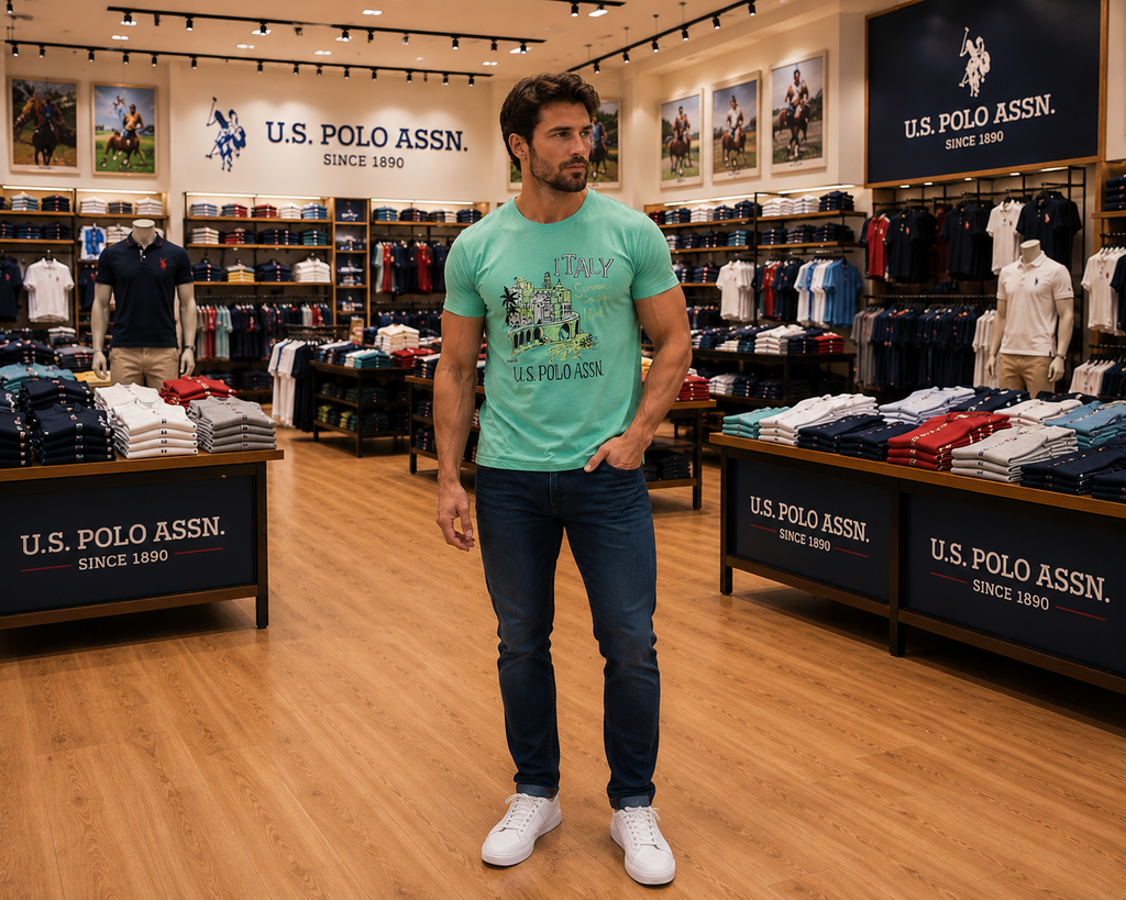 U. S. P. A. Round Tshirt For Men