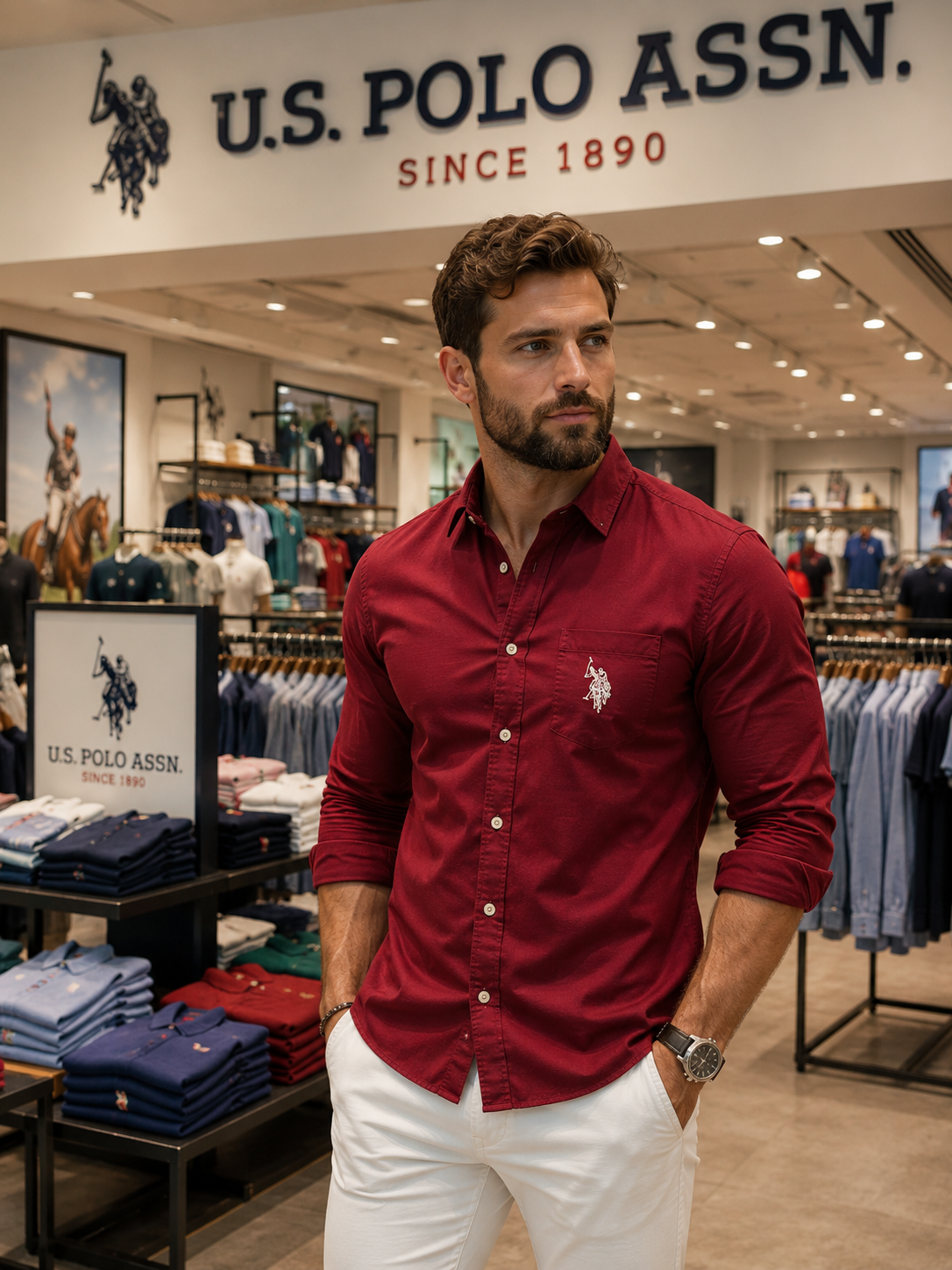 U. S. P. A. Linen Shirt For Men