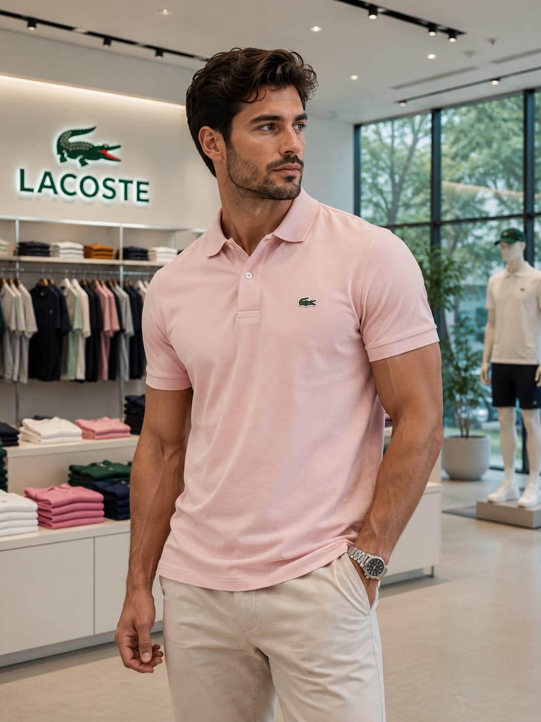 LACOSTE Collar Tshirt For Men