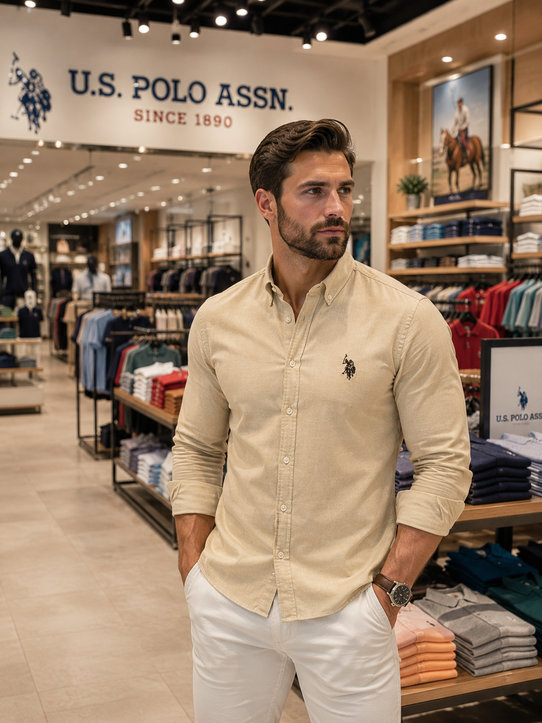 U. S. P. A. Linen Shirt For Men