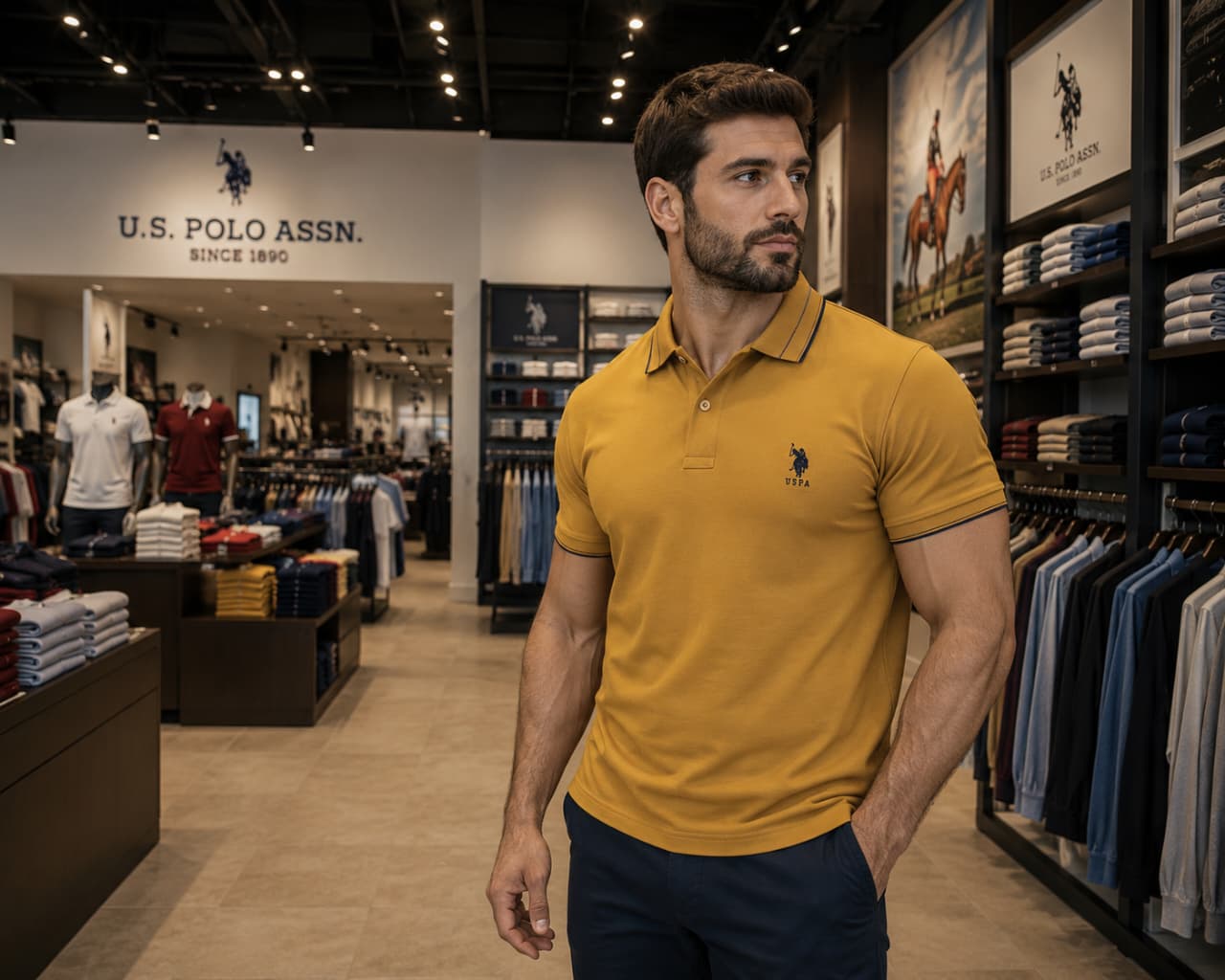 U. S. P. A. Polo Tshirt For Men
